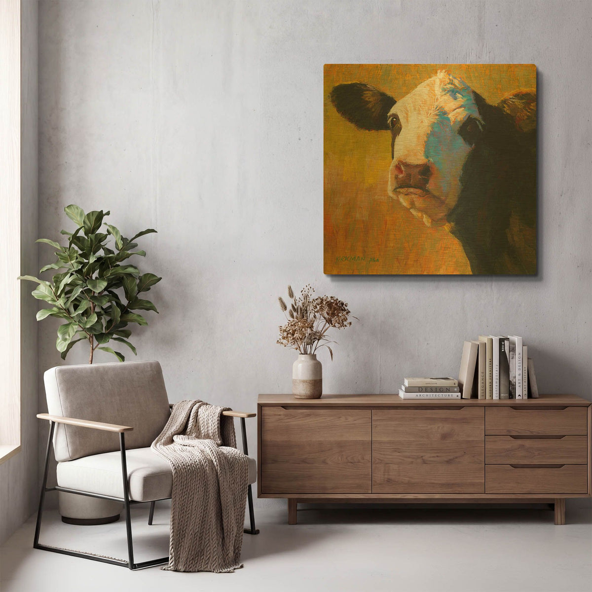 'Yin' By Rita Kirkman Gold Metal Wall Art