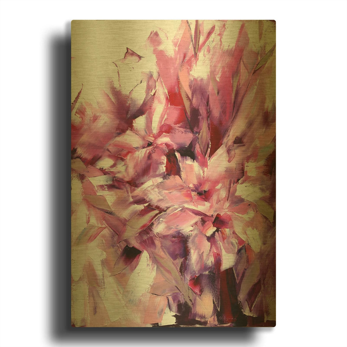 'Lily' By Alexander Gunin Gold Metal Wall Art