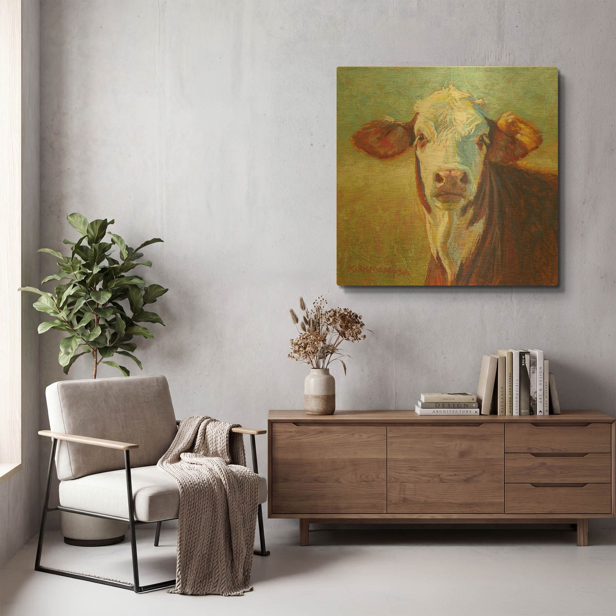 'Tater' By Rita Kirkman Gold Metal Wall Art