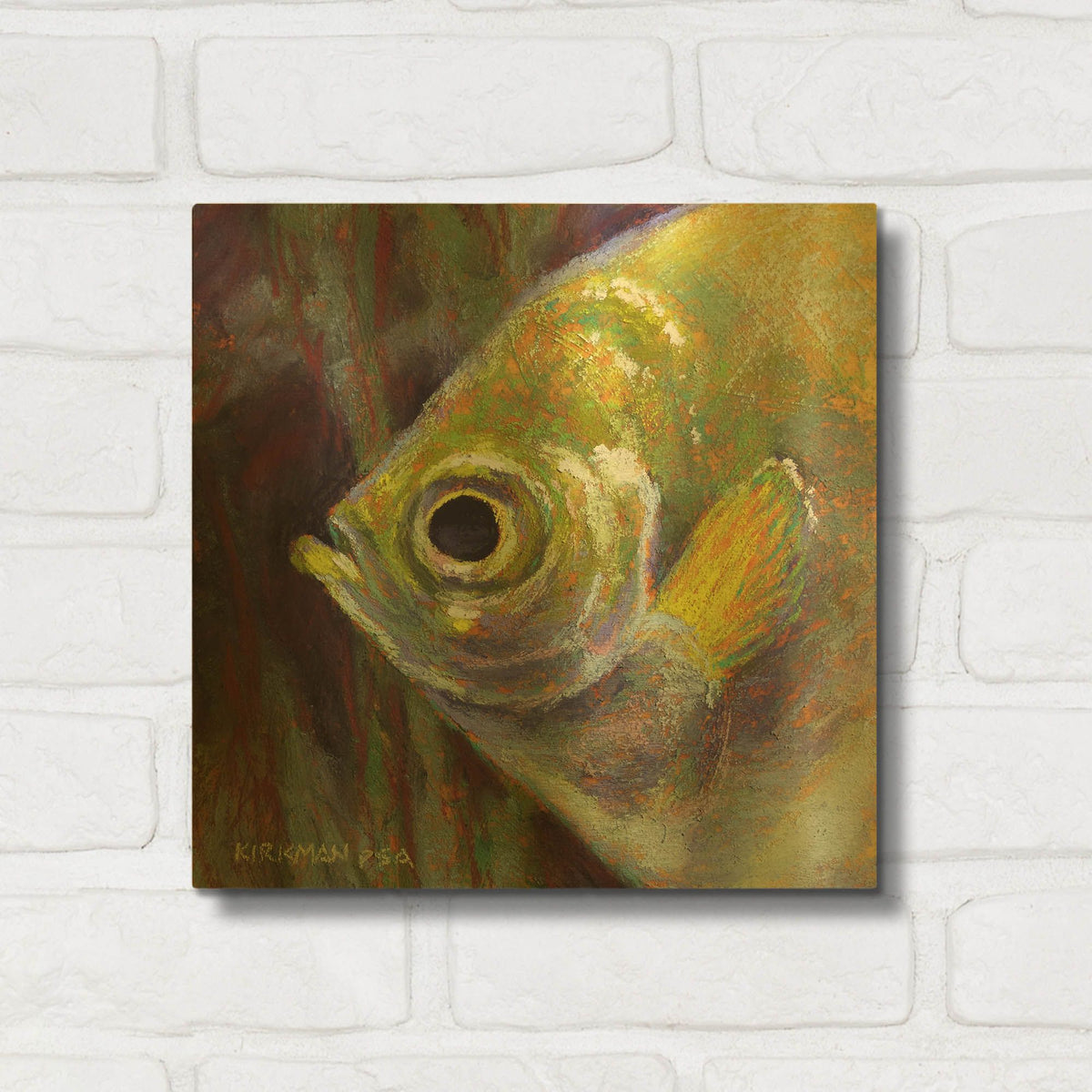 'Profile Of An Angelfish' By Rita Kirkman Gold Metal Wall Art