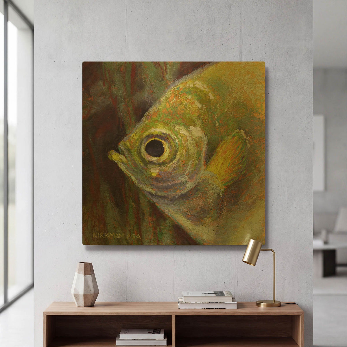 'Profile Of An Angelfish' By Rita Kirkman Gold Metal Wall Art