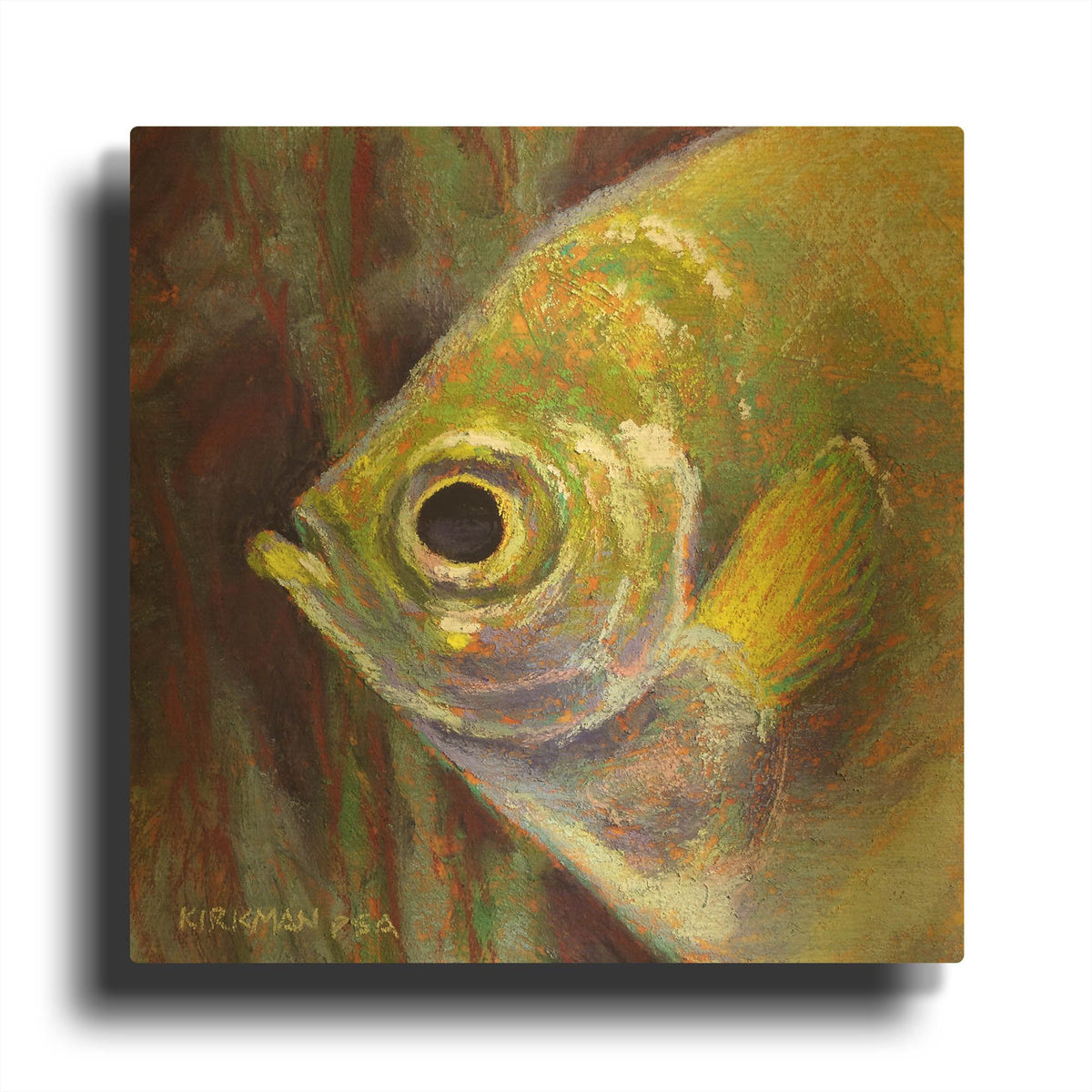 'Profile Of An Angelfish' By Rita Kirkman Gold Metal Wall Art