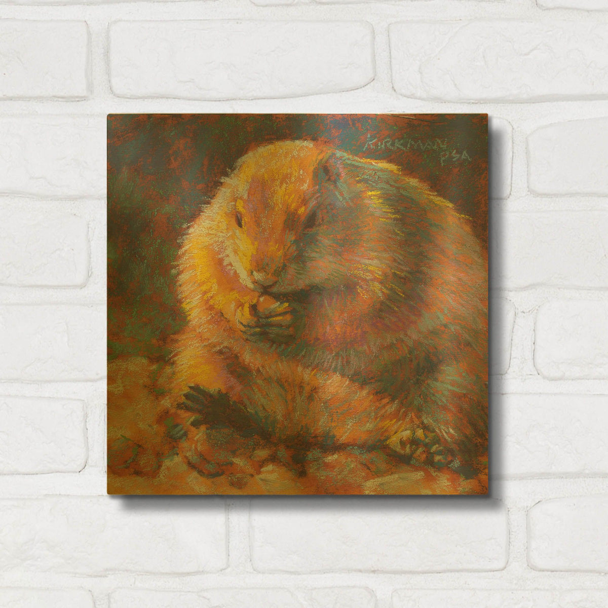 'P Is For Prairie Dog' By Rita Kirkman Gold Metal Wall Art