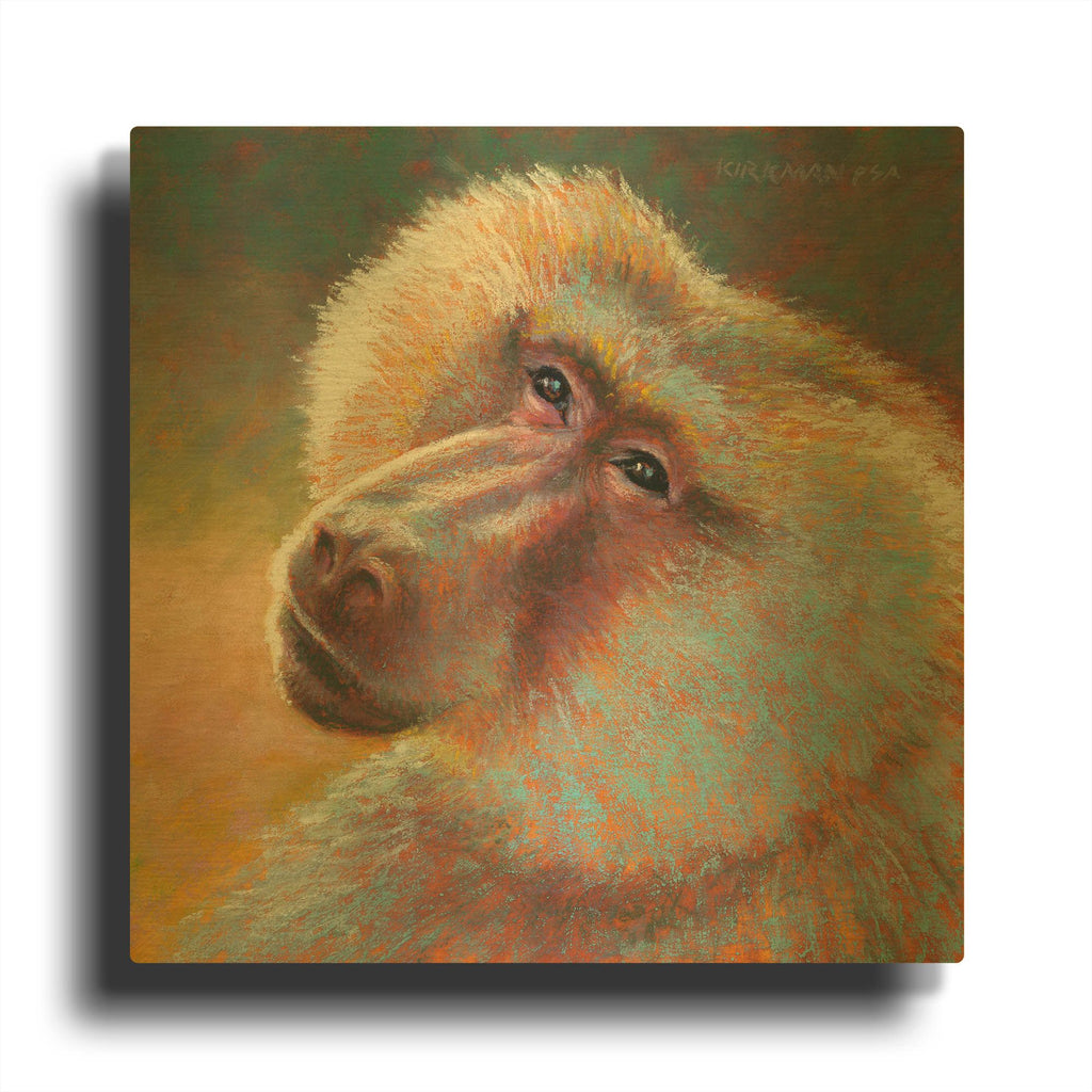 'B Is For Baboon' By Rita Kirkman Gold Metal Wall Art