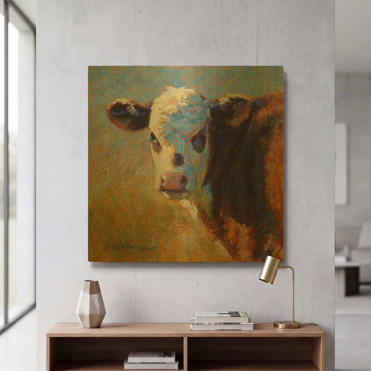 'Spot' By Rita Kirkman Gold Metal Wall Art