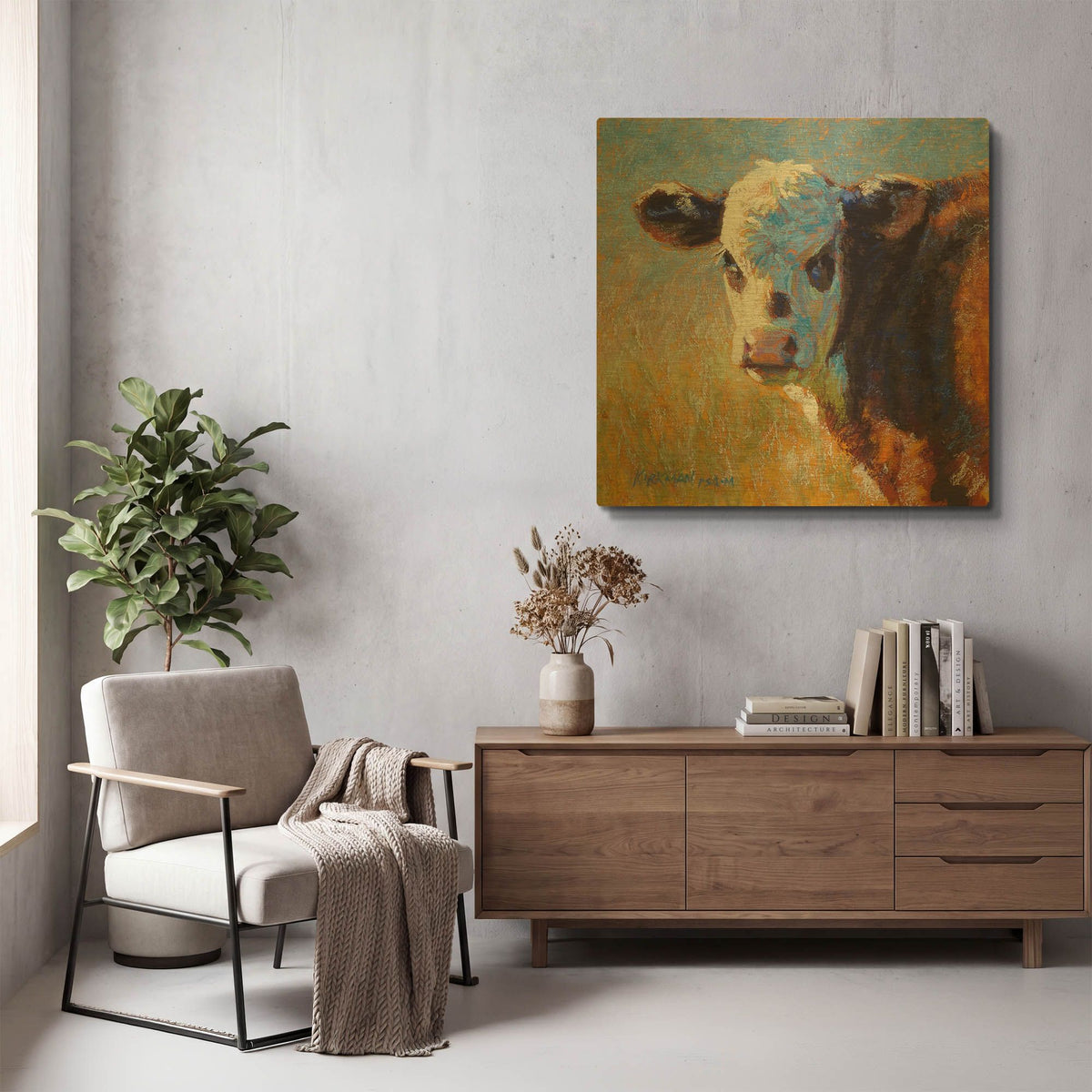 'Spot' By Rita Kirkman Gold Metal Wall Art