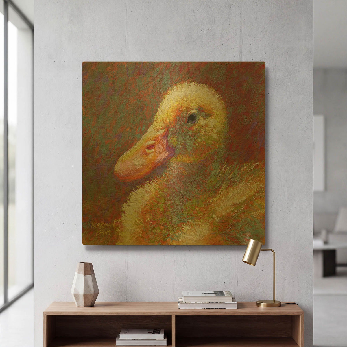 'Ducky' By Rita Kirkman Gold Metal Wall Art