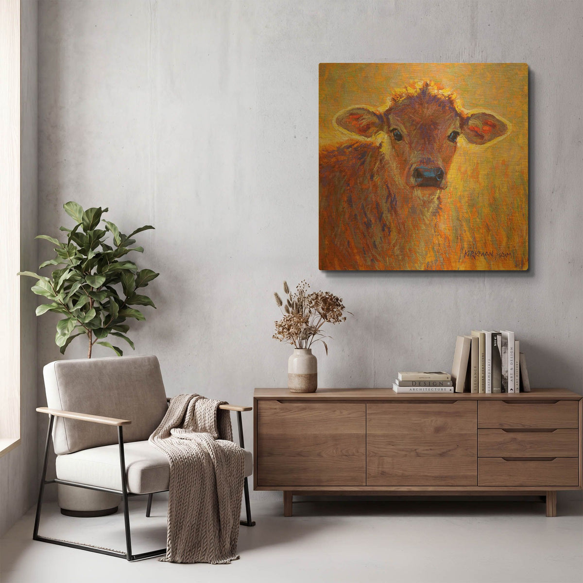 'Butterscotch' By Rita Kirkman Gold Metal Wall Art