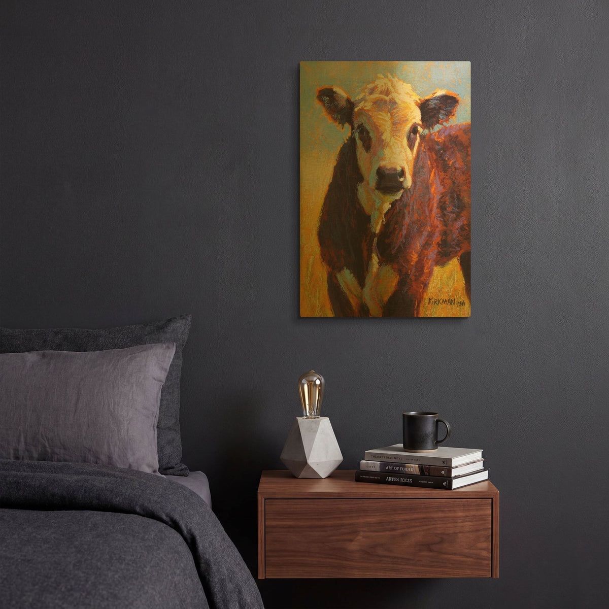 'Moofasa' By Rita Kirkman Gold Metal Wall Art