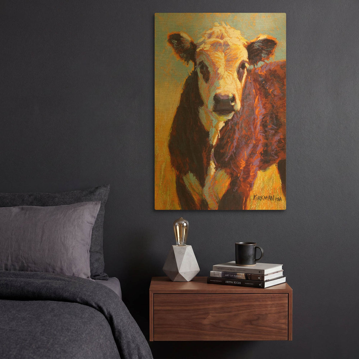 'Moofasa' By Rita Kirkman Gold Metal Wall Art