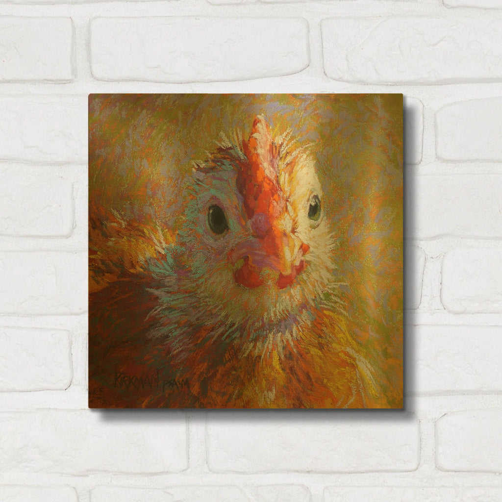 'Chicklet' By Rita Kirkman Gold Metal Wall Art