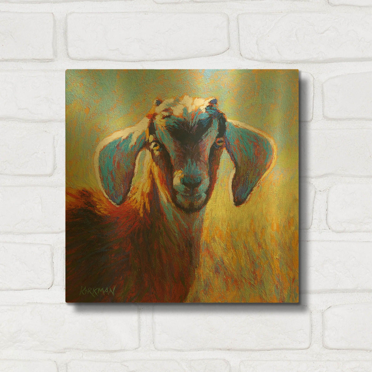'Gruffy' By Rita Kirkman Gold Metal Wall Art