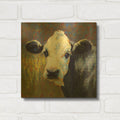 'Moo' By Rita Kirkman Gold Metal Wall Art