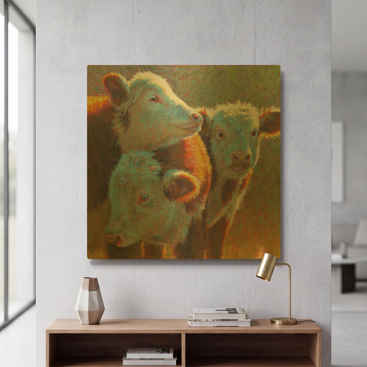 'Moolings' By Rita Kirkman Gold Metal Wall Art