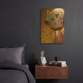 'Puffy Pig' By Rita Kirkman Gold Metal Wall Art