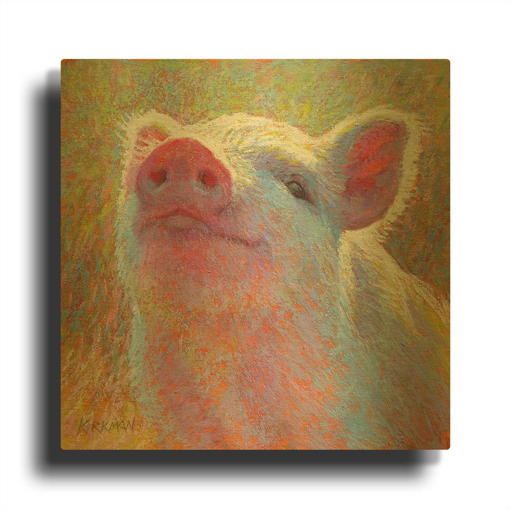 'Snuffles' By Rita Kirkman Gold Metal Wall Art