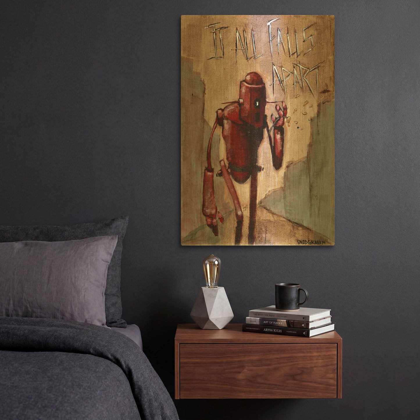 'It Falls Apart' By Craig Snodgrass Gold Metal Wall Art