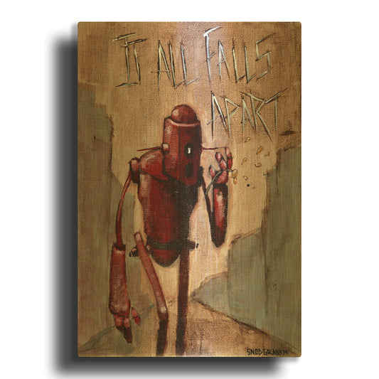 'It Falls Apart' By Craig Snodgrass Gold Metal Wall Art