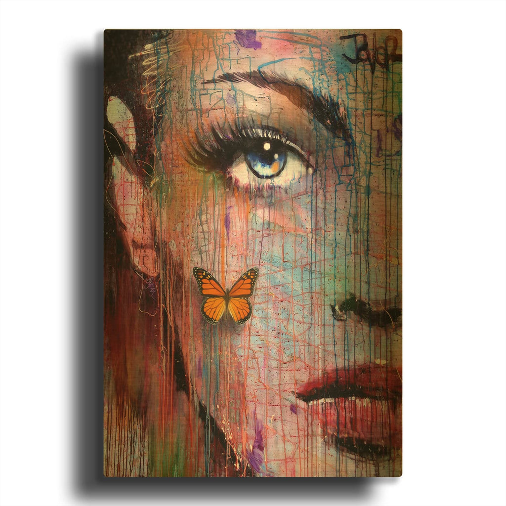 'Merged' By Loui Jover Gold Metal Wall Art