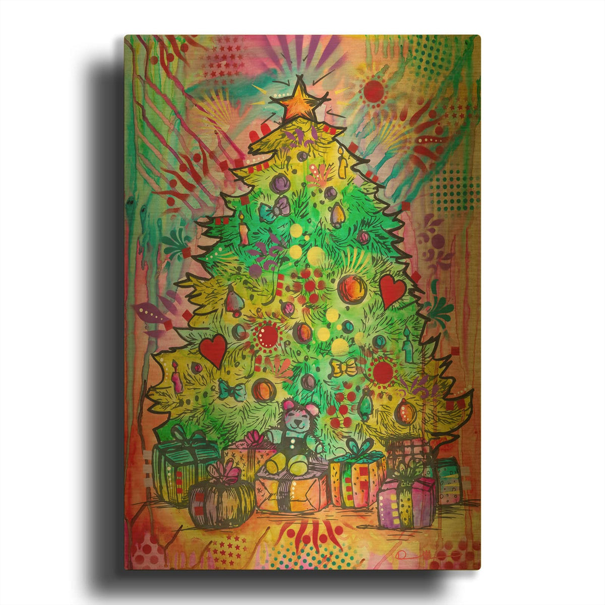 'Christmas Tree' By Dean Russo Gold Metal Wall Art