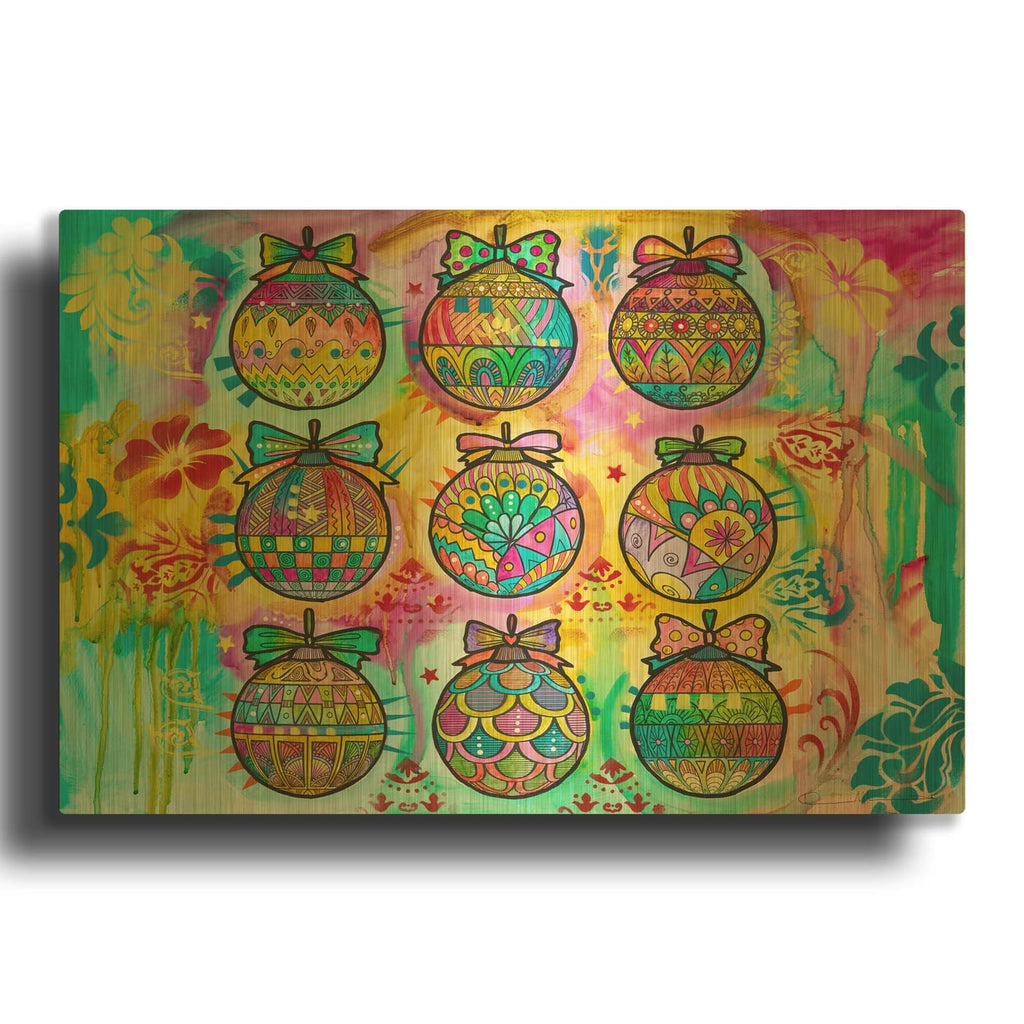 'Ornaments' By Dean Russo Gold Metal Wall Art