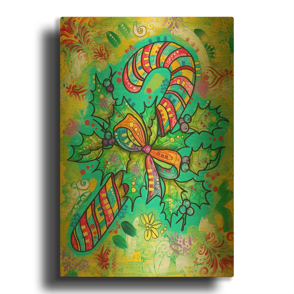 'Christmas Sweets' By Dean Russo Gold Metal Wall Art