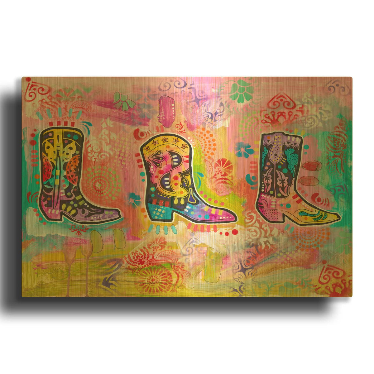 'Made For Walkin' By Dean Russo Gold Metal Wall Art