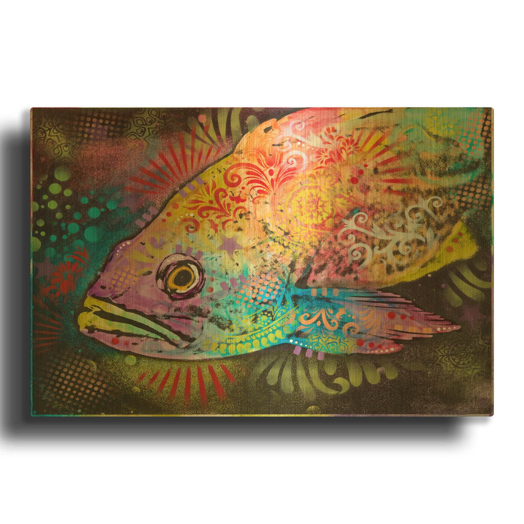 'Glub' By Dean Russo Gold Metal Wall Art