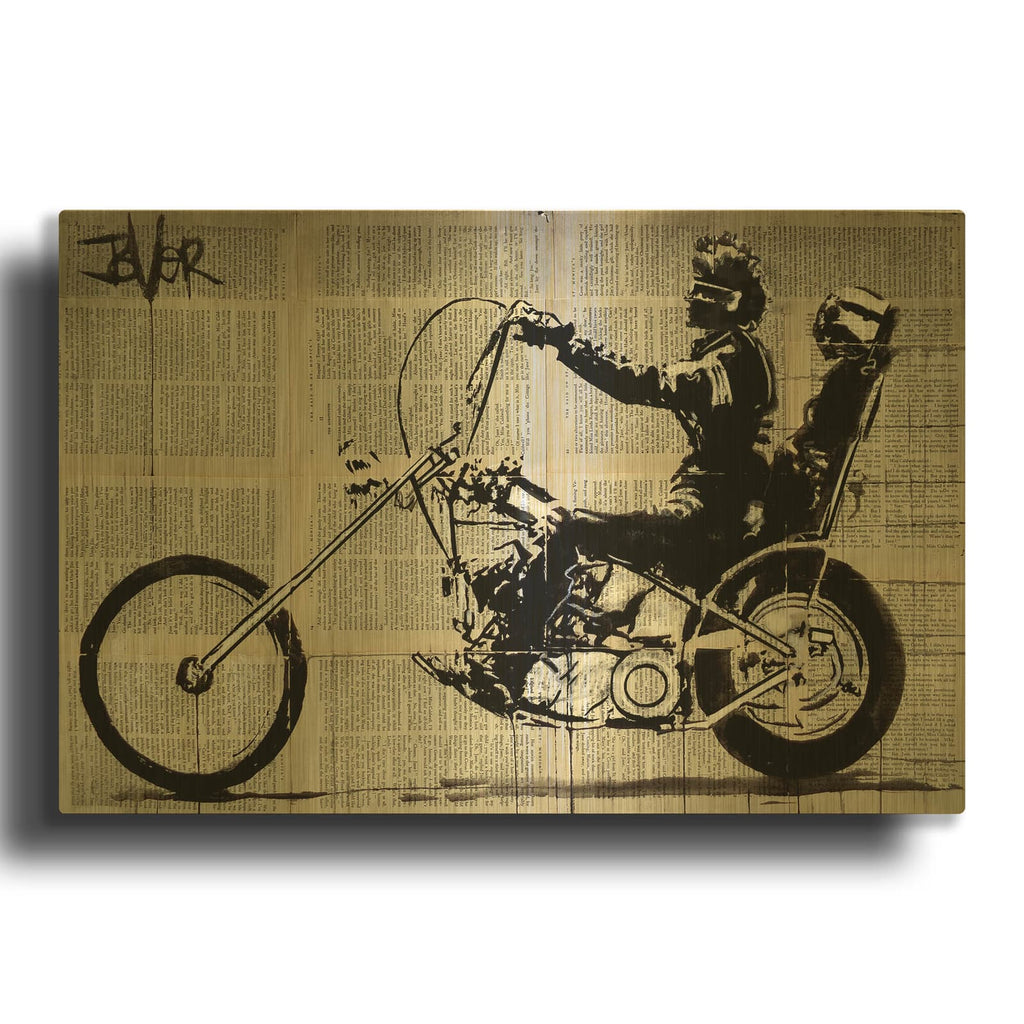 'Get Your Motor Running' By Loui Jover Gold Metal Wall Art