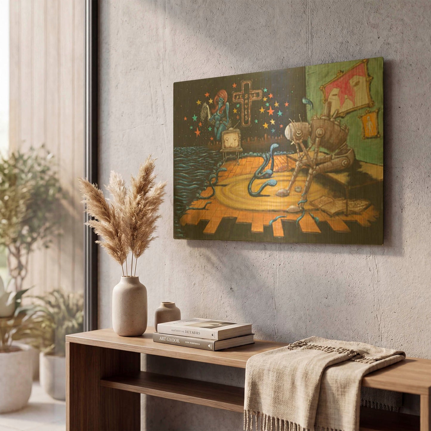 'Jesus Saves' By Craig Snodgrass Gold Metal Wall Art