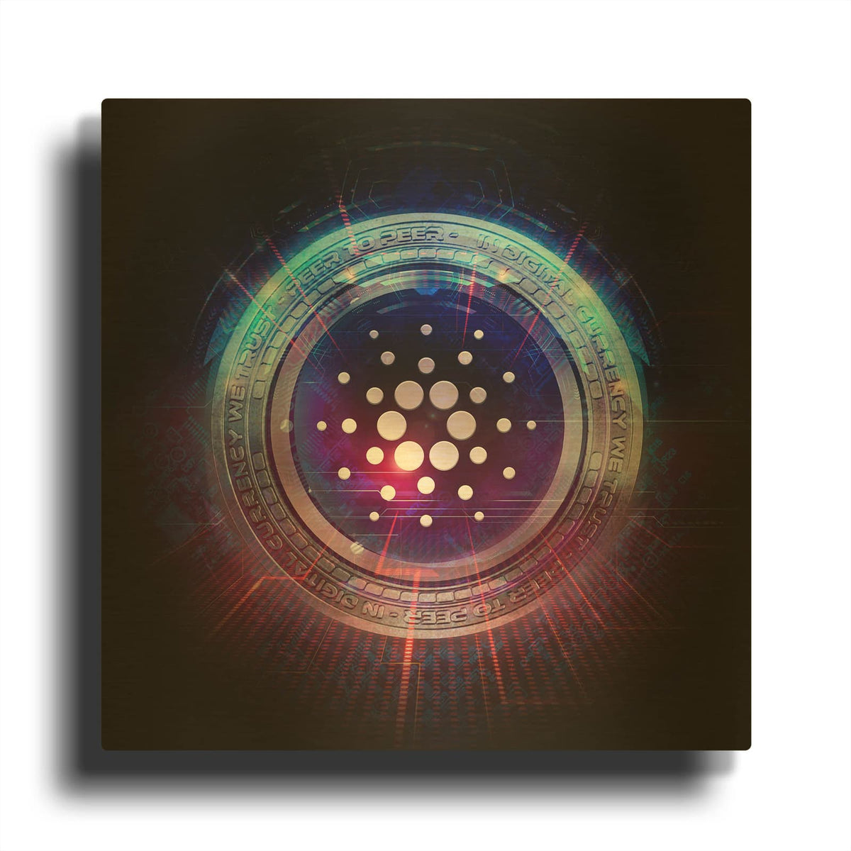 'Wagmi Cardano Crypto' By Valentyn Artemenko Gold Metal Wall Art