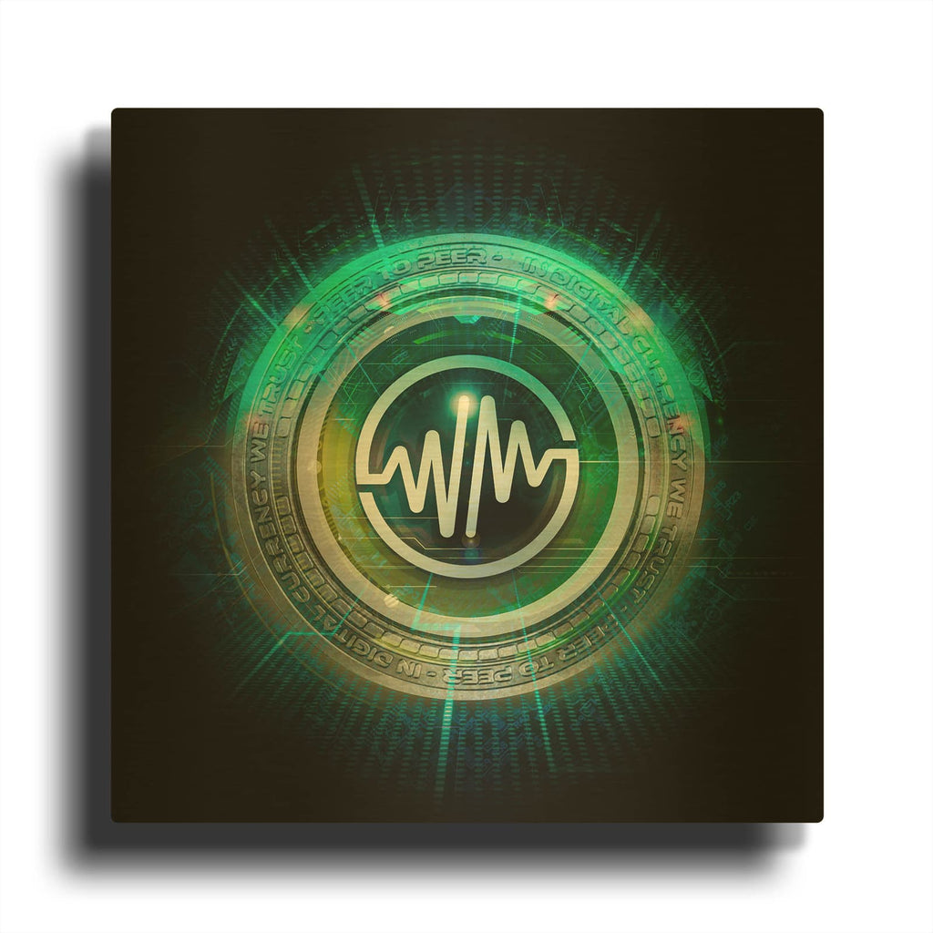 'Wagmi Wemix Crypto' By Valentyn Artemenko Gold Metal Wall Art