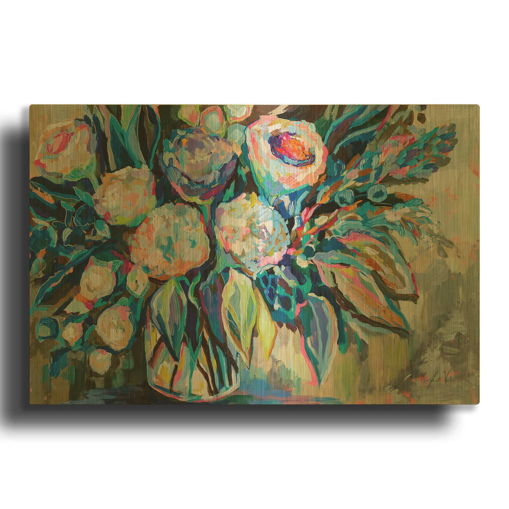 'Festive Colors' By Jeanette Vertentes Gold Metal Wall Art