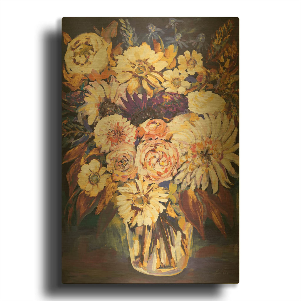 'Fall Prosperity' By Jeanette Vertentes Gold Metal Wall Art