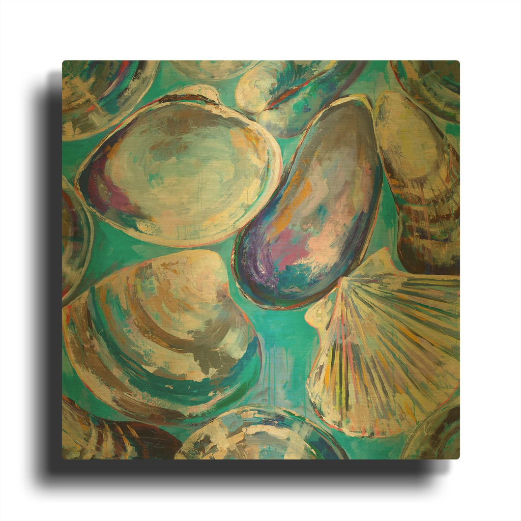 'Salt Water Finds' By Jeanette Vertentes Gold Metal Wall Art