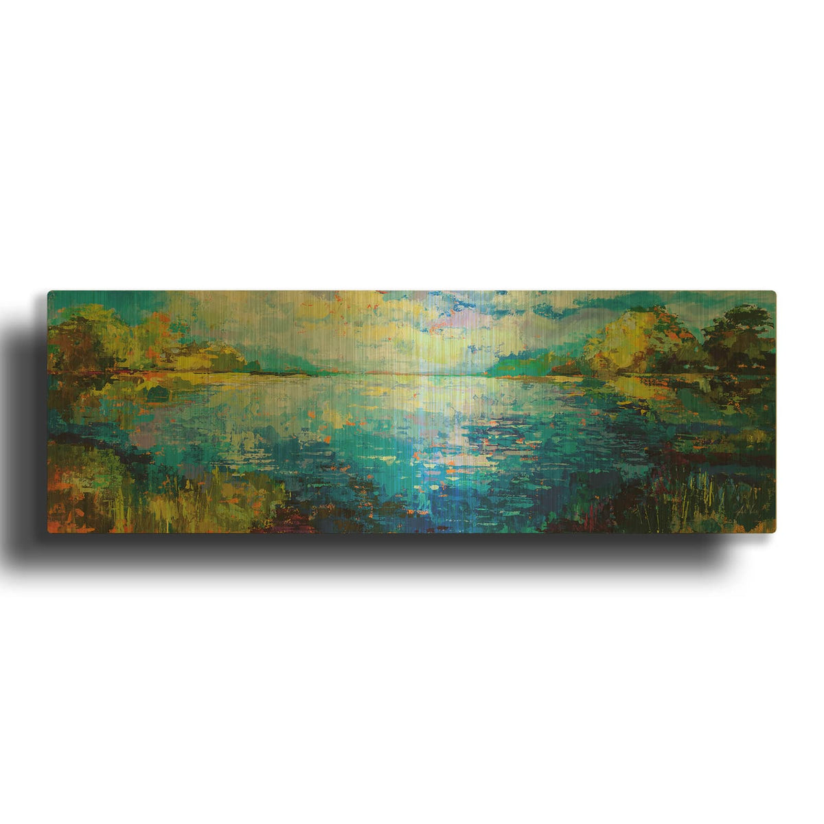 'Panoramic Bliss' By Jeanette Vertentes Gold Metal Wall Art