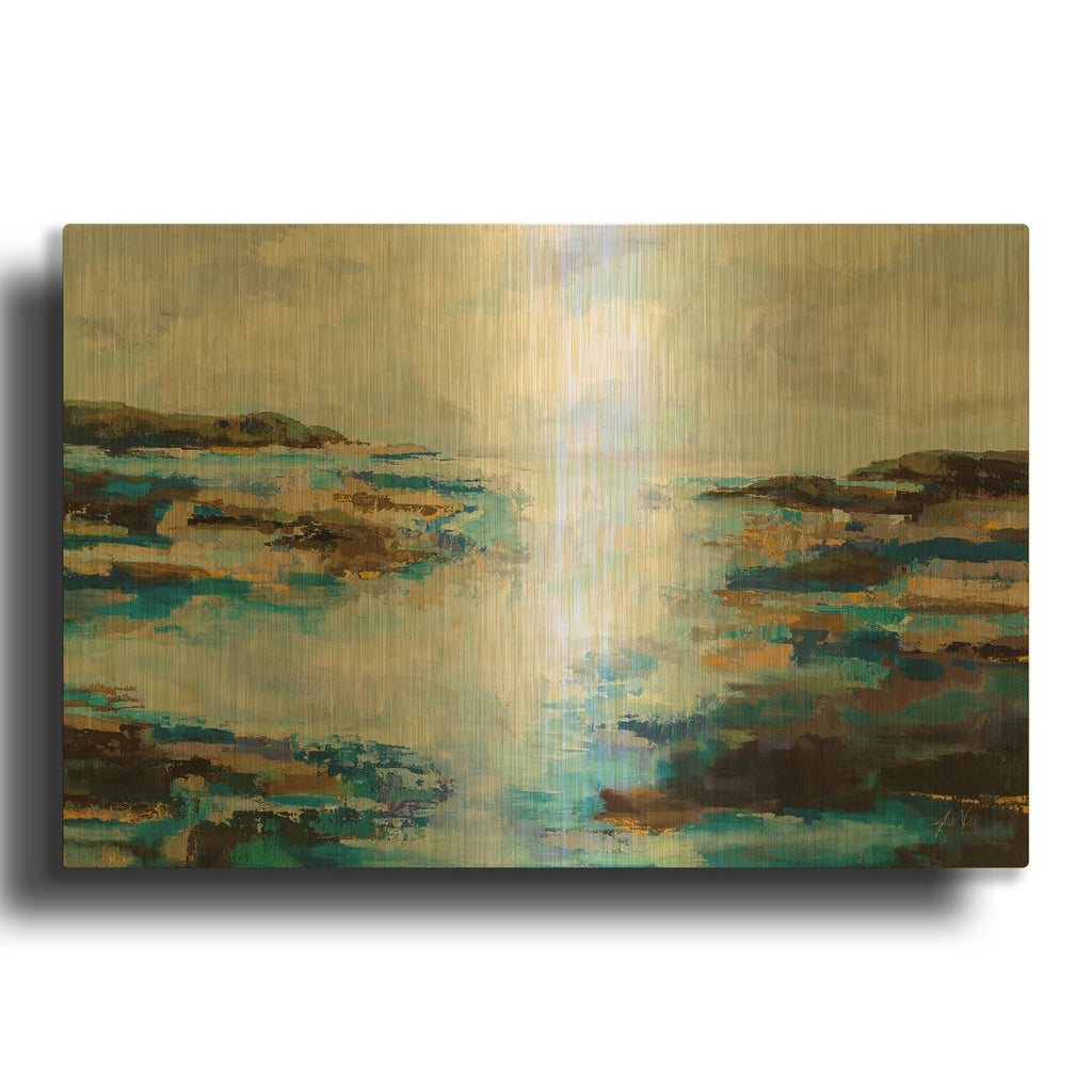 'Morning Fog' By Jeanette Vertentes Gold Metal Wall Art