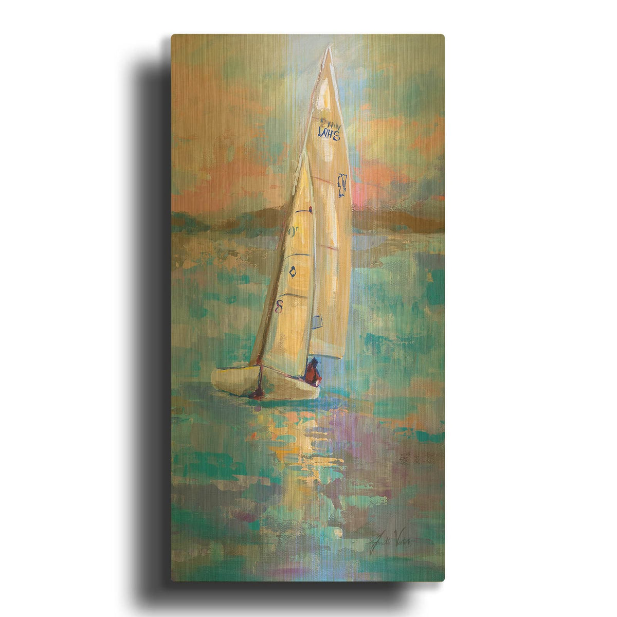 'Watch Hill 15s Crop' By Jeanette Vertentes Gold Metal Wall Art