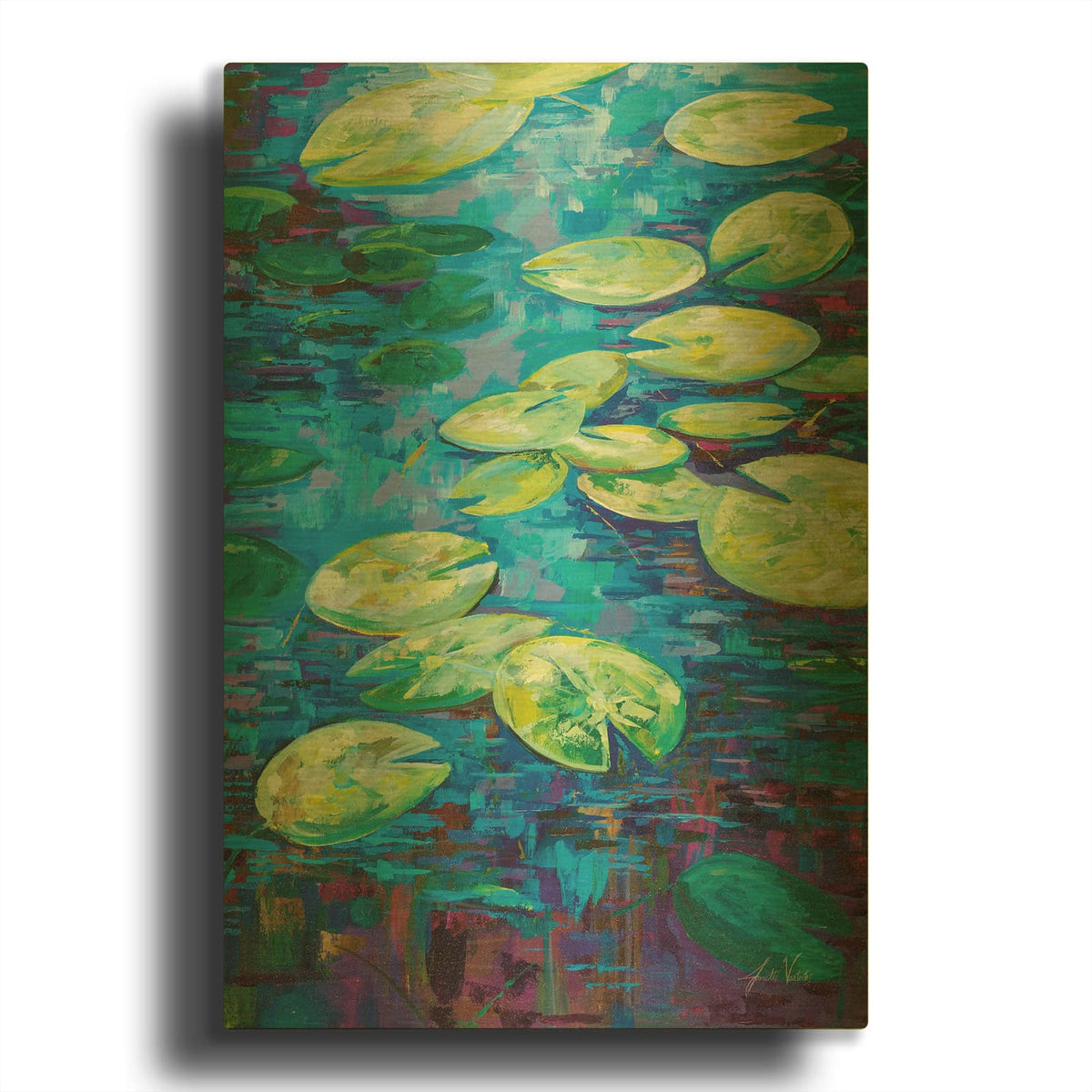 'Water Steps' By Jeanette Vertentes Gold Metal Wall Art