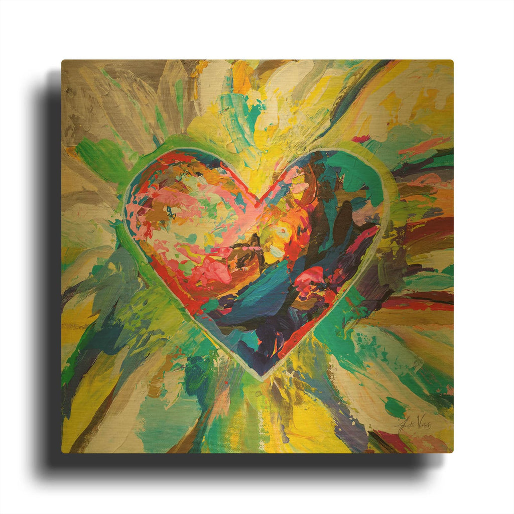 'Blooming Love Too' By Jeanette Vertentes Gold Metal Wall Art