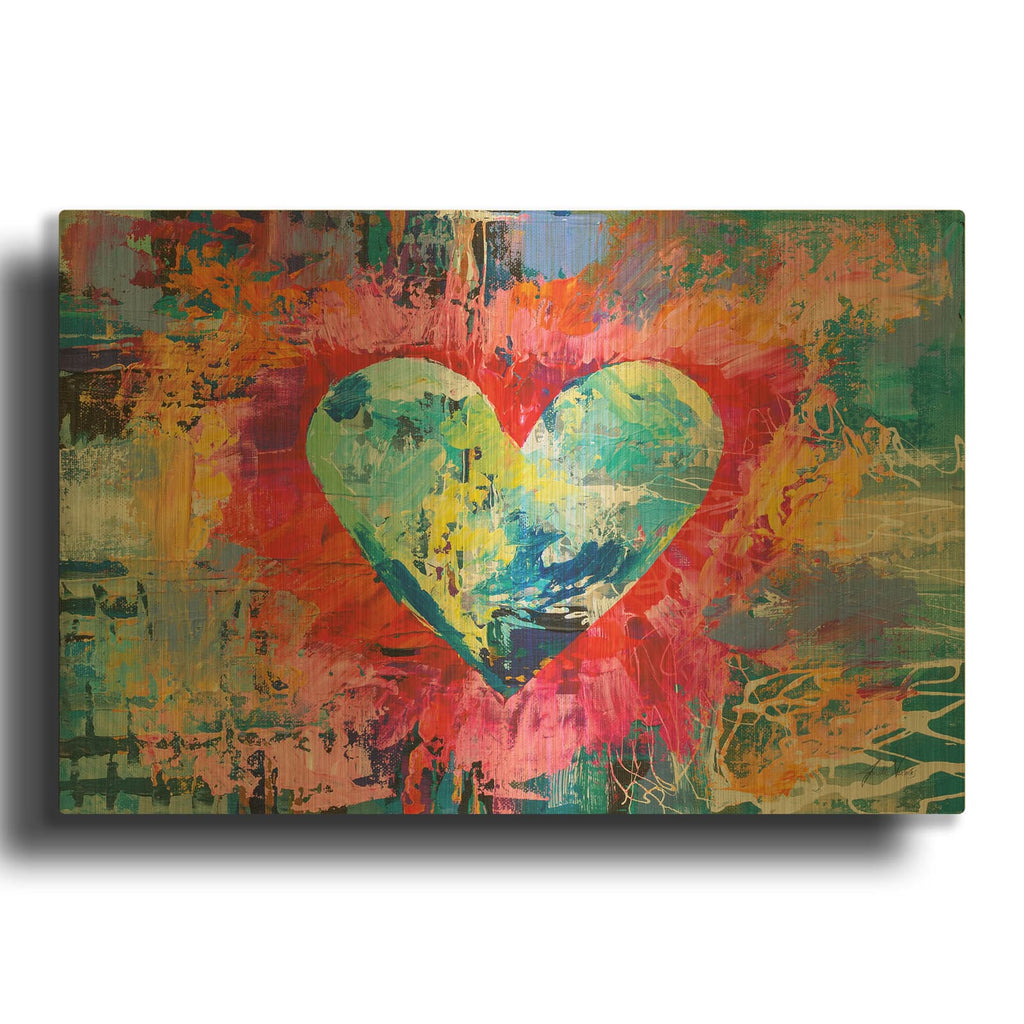 'Passionate Love' By Jeanette Vertentes Gold Metal Wall Art