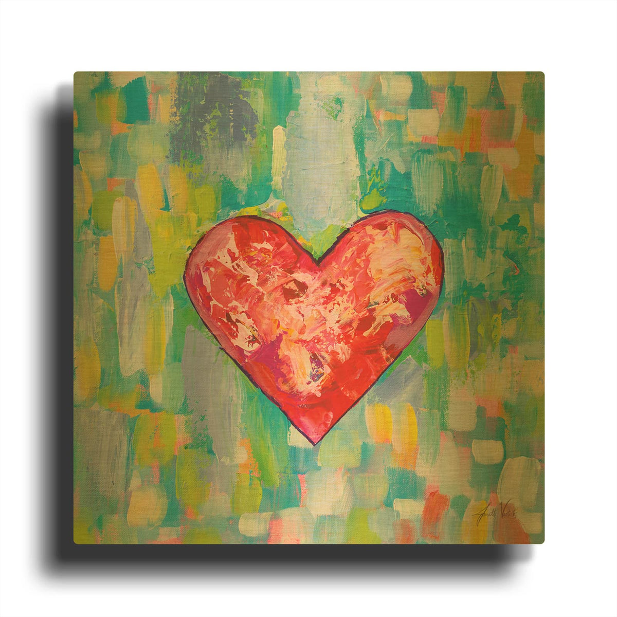 'True Love' By Jeanette Vertentes Gold Metal Wall Art