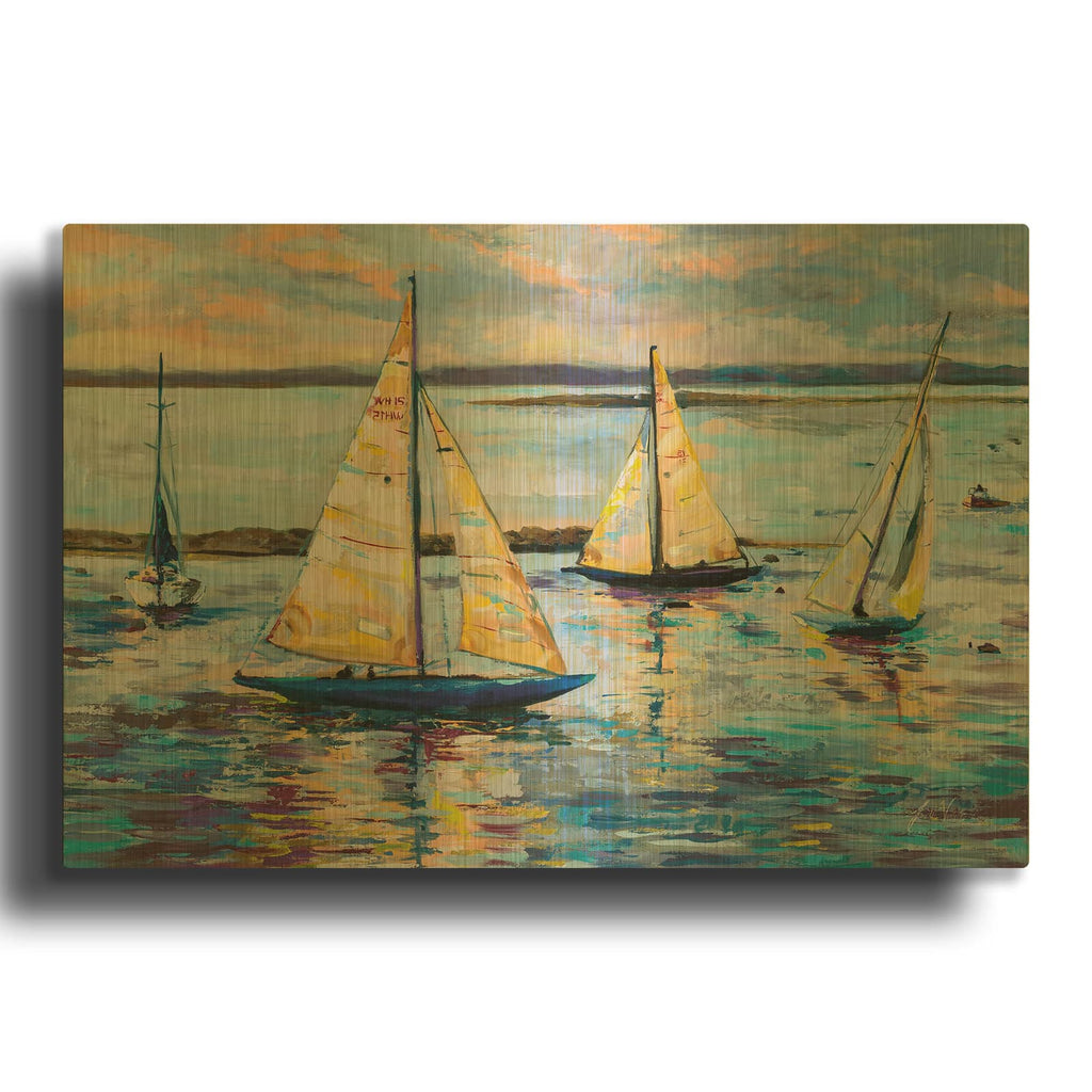 'Out For The Day' By Jeanette Vertentes Gold Metal Wall Art