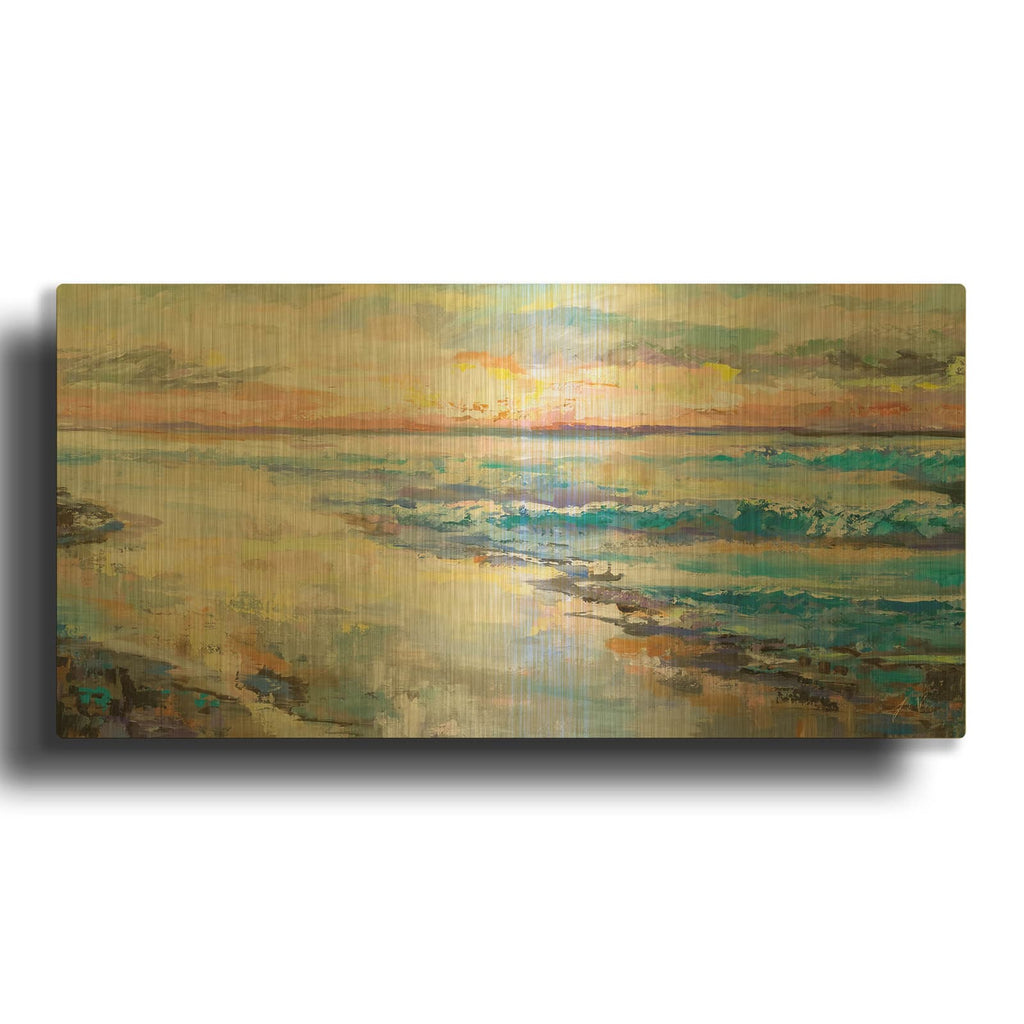 'Sea Spray' By Jeanette Vertentes Gold Metal Wall Art