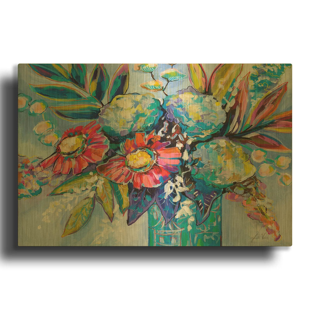 'Easter Bouquet' By Jeanette Vertentes Gold Metal Wall Art
