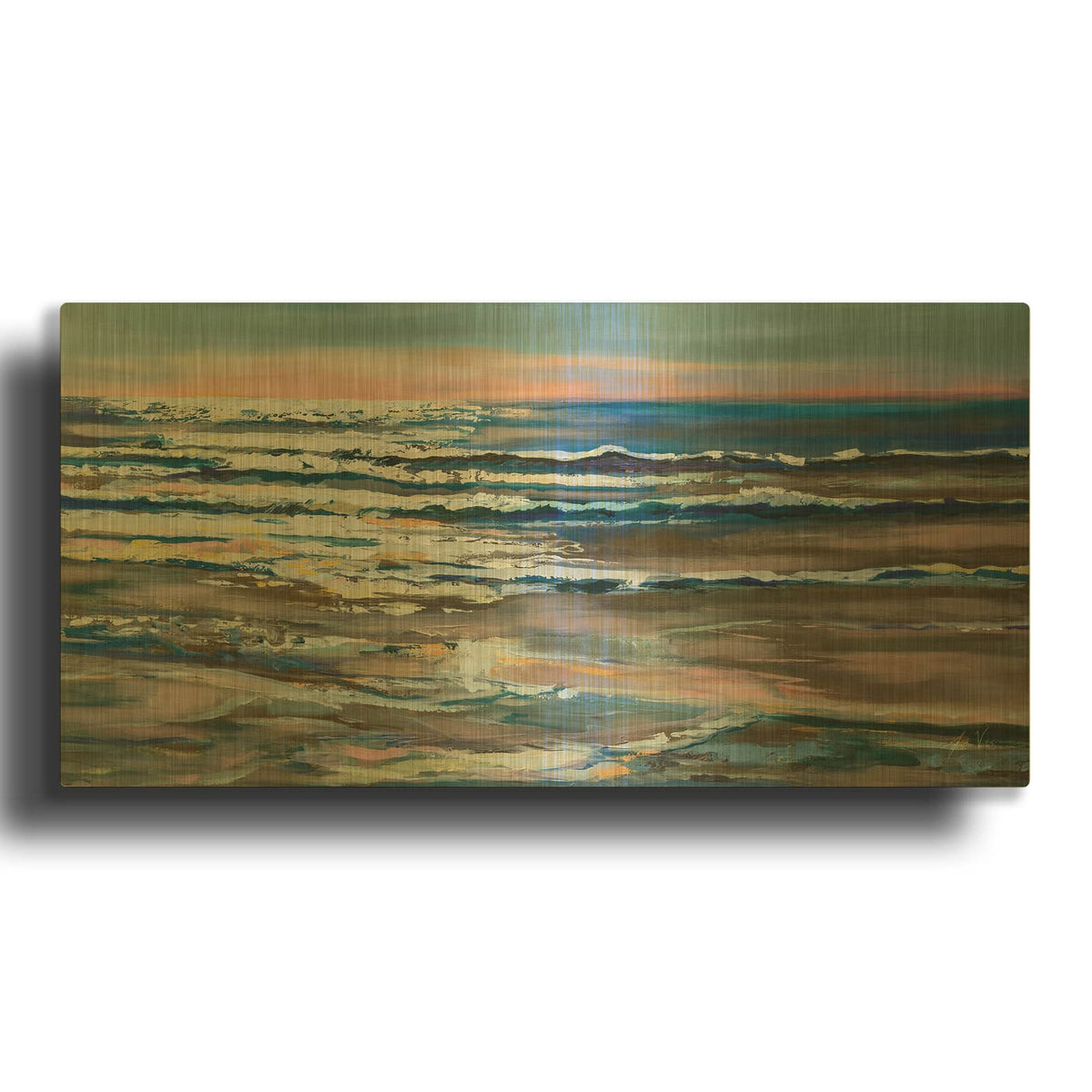 'Shimmer' By Jeanette Vertentes Gold Metal Wall Art