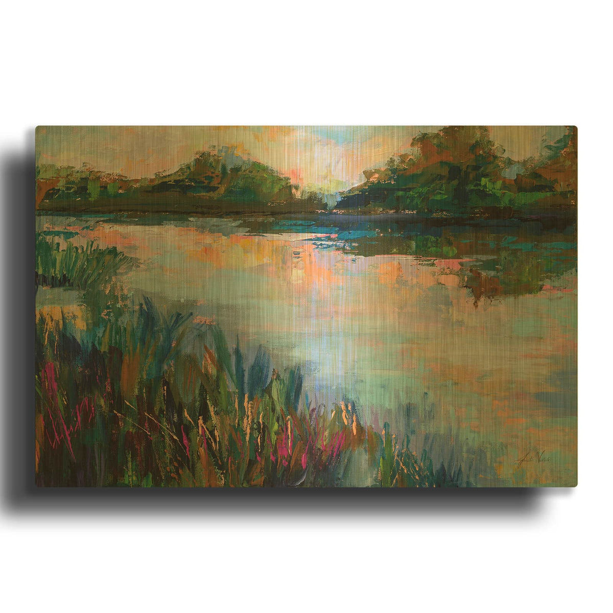 'Still' By Jeanette Vertentes Gold Metal Wall Art