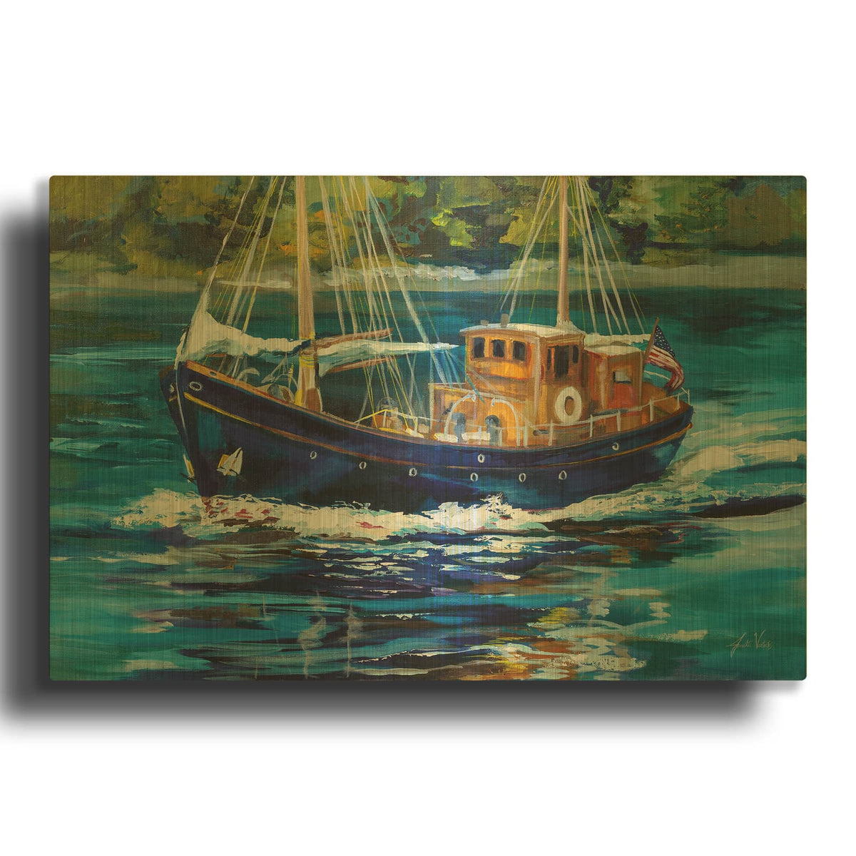 'Heading To The Show' By Jeanette Vertentes Gold Metal Wall Art