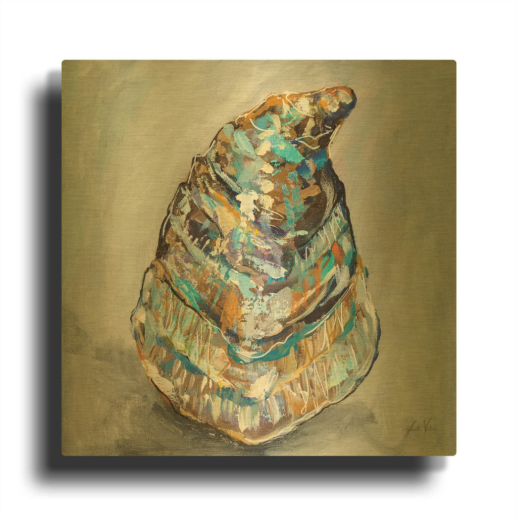 'Watermark Light' By Jeanette Vertentes Gold Metal Wall Art