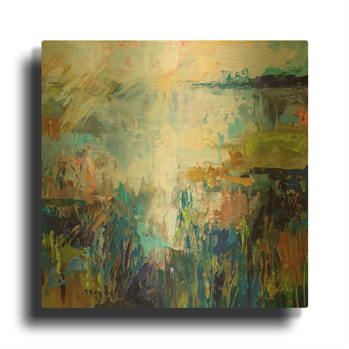 'Journey' By Jeanette Vertentes Gold Metal Wall Art
